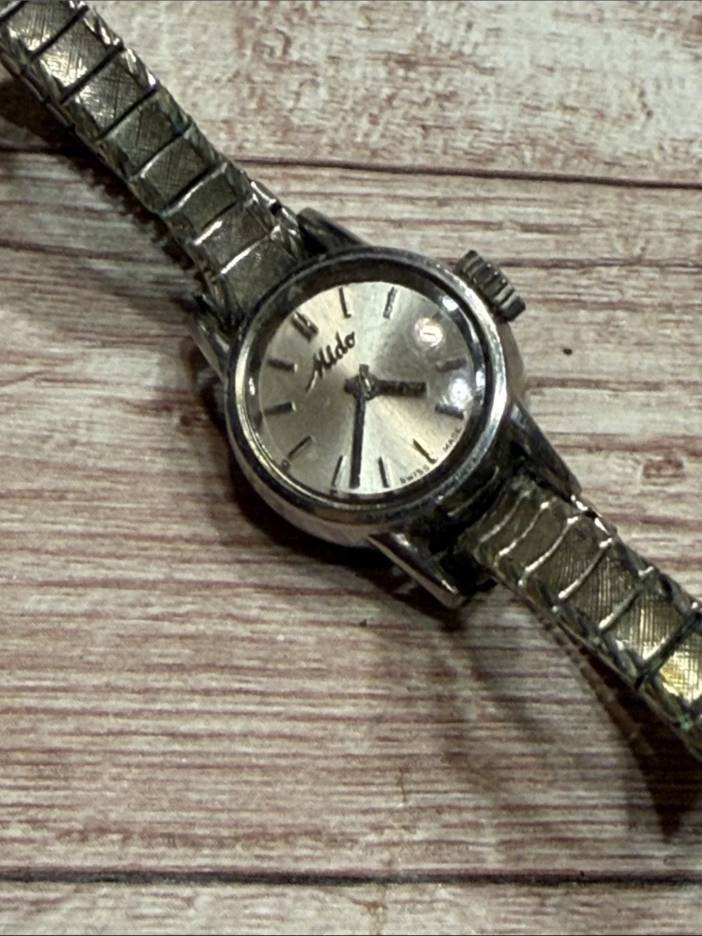 Vintage Milo Silver Women's Stainless Steel Expansion Band Watch
